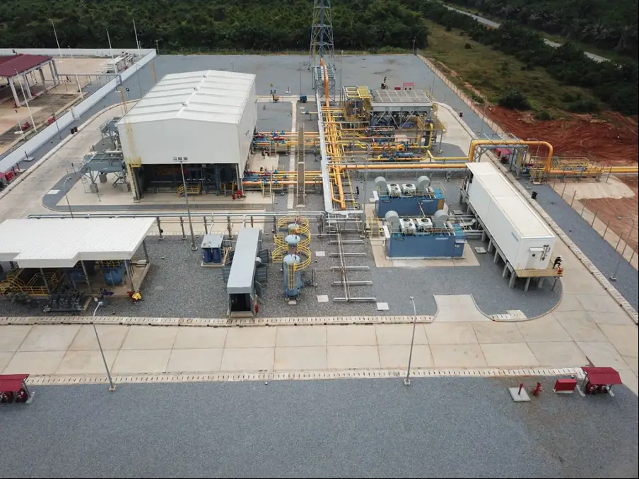 Anokyi Mainline Compressor Station from the air