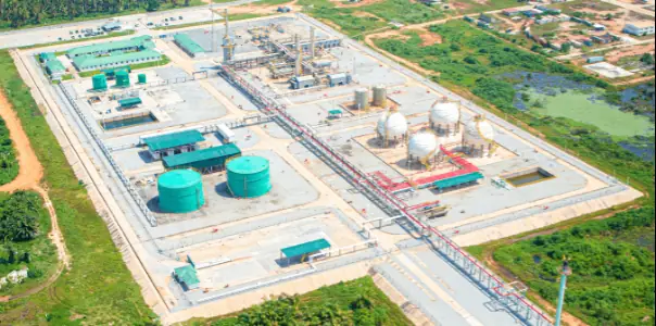 Aerial view of the Atuabo Gas Processing Plant