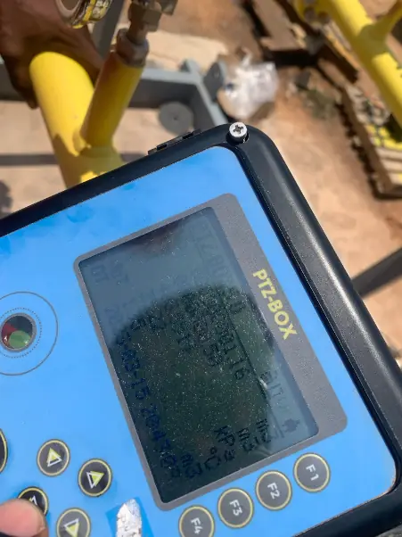 Flow computer display on a gas metering skid