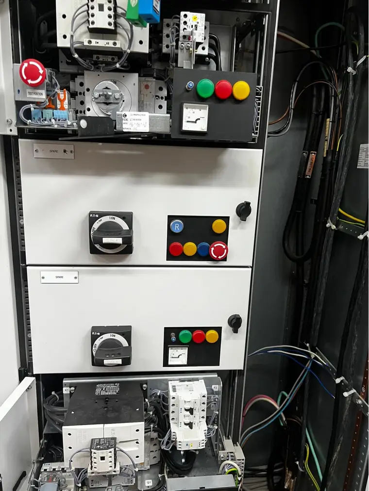 Motor control panel built for a client
